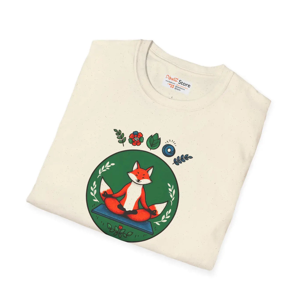 Playful Fox Yoga Softstyle Unisex T-Shirt - Animal Lovers Tee - DipaliZ