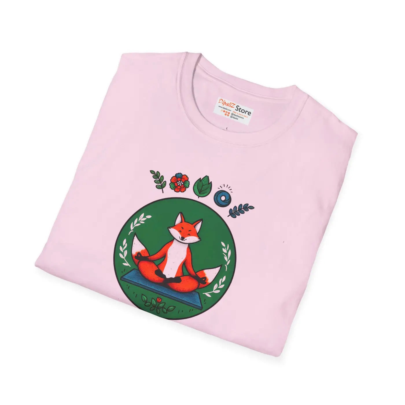 Playful Fox Yoga Softstyle Unisex T-Shirt - Animal Lovers Tee - DipaliZ