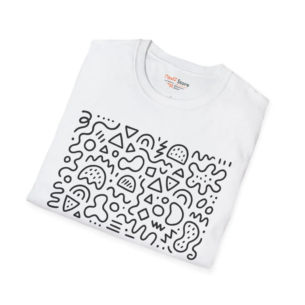 Playful Pattern Unisex Softstyle Tee - Cloud-Like Comfort - DipaliZ
