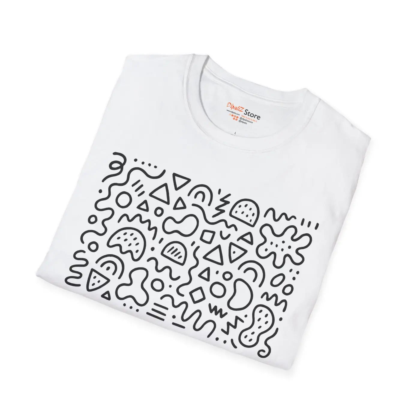 Playful Pattern Unisex Softstyle Tee - Cloud-Like Comfort - DipaliZ