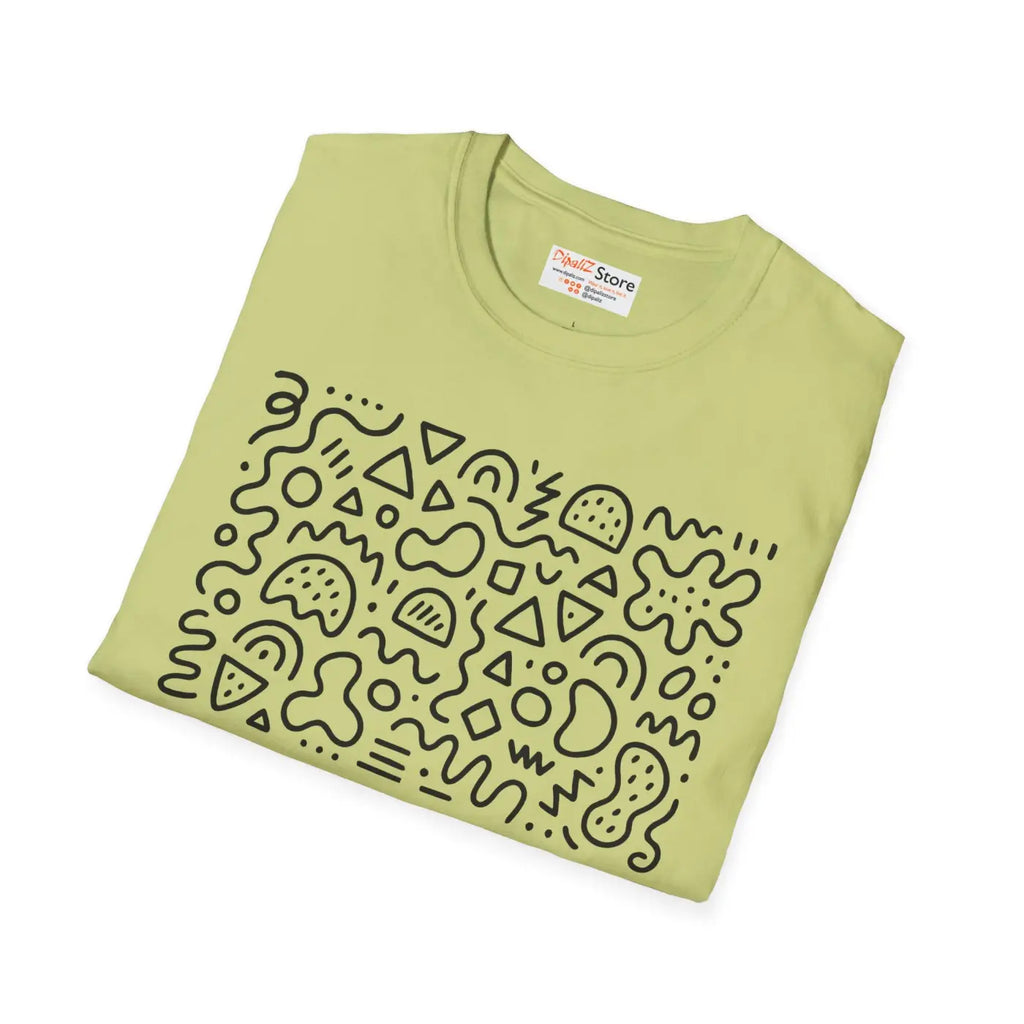 Playful Pattern Unisex Softstyle Tee - Cloud-Like Comfort - DipaliZ