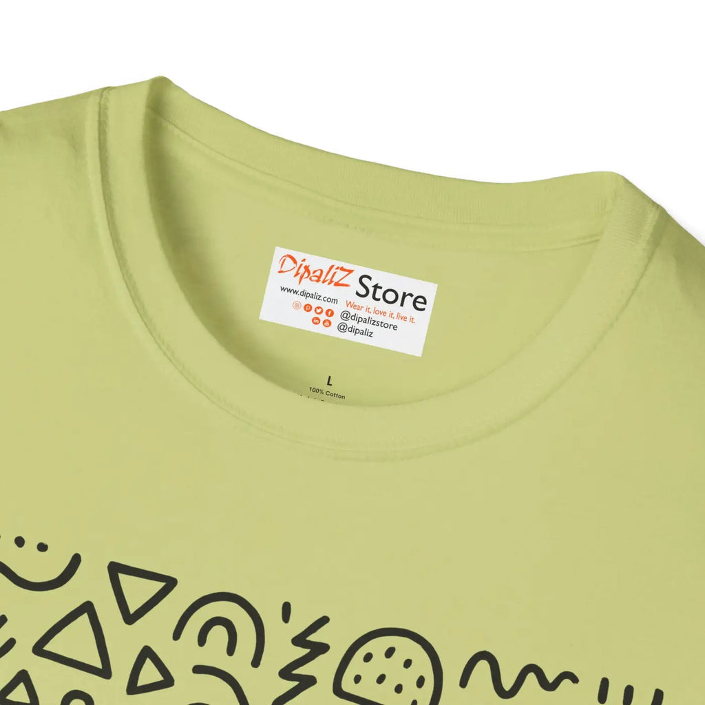 Playful Pattern Unisex Softstyle Tee - Cloud-Like Comfort - DipaliZ