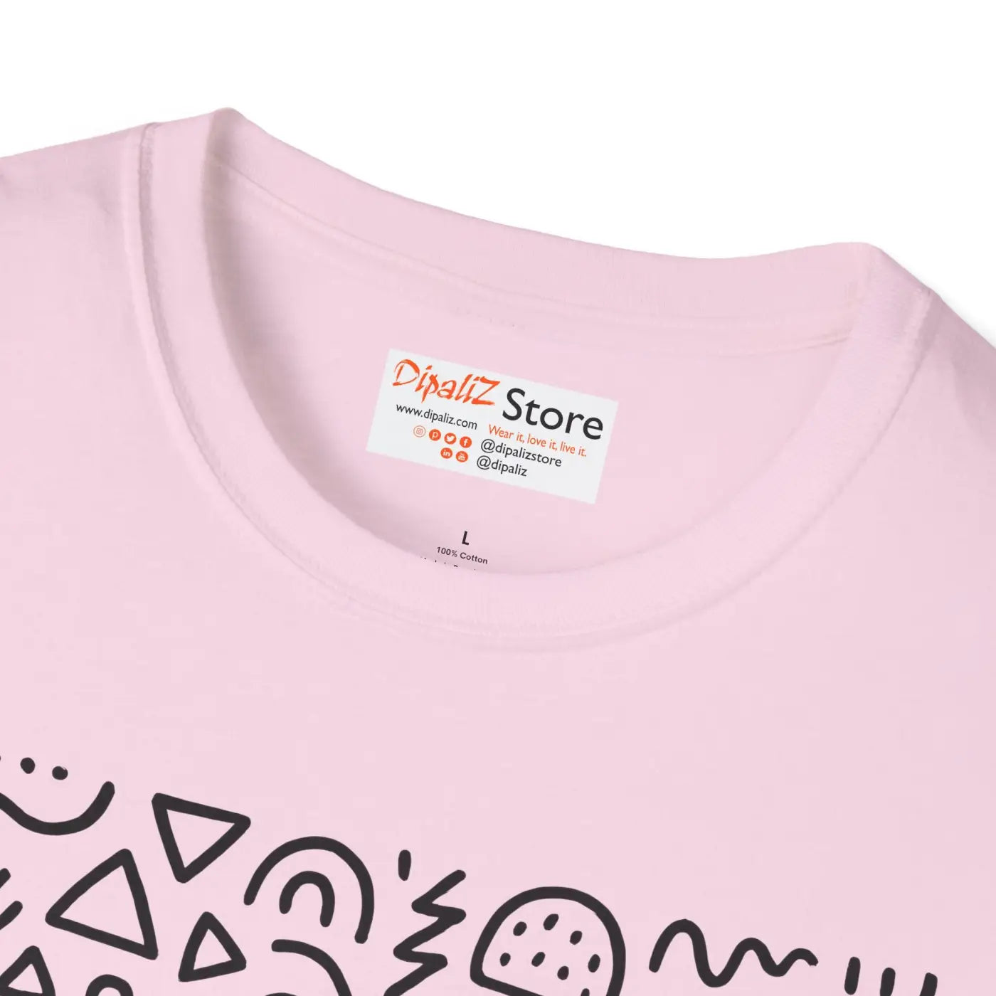 Playful Pattern Unisex Softstyle Tee - Cloud-Like Comfort - DipaliZ