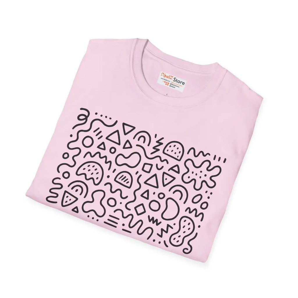 Playful Pattern Unisex Softstyle Tee - Cloud-Like Comfort - DipaliZ