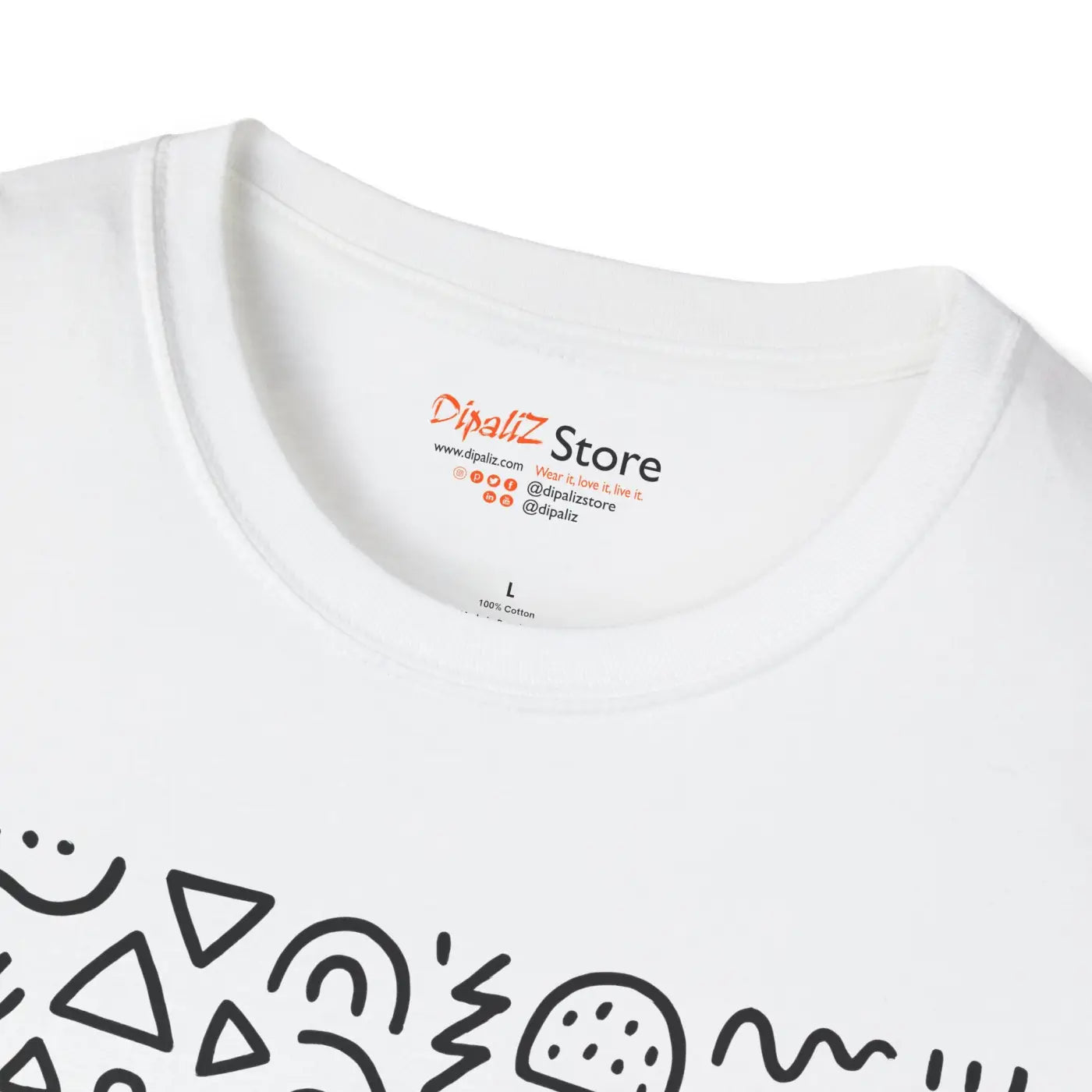 Playful Pattern Unisex Softstyle Tee - Cloud-Like Comfort - DipaliZ