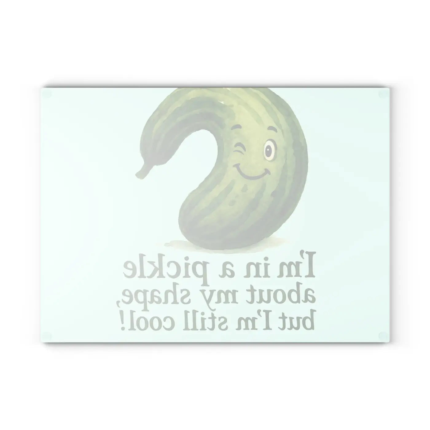 Playful Pickle Glass Cutting Board - Meal Prep Magic - DipaliZ