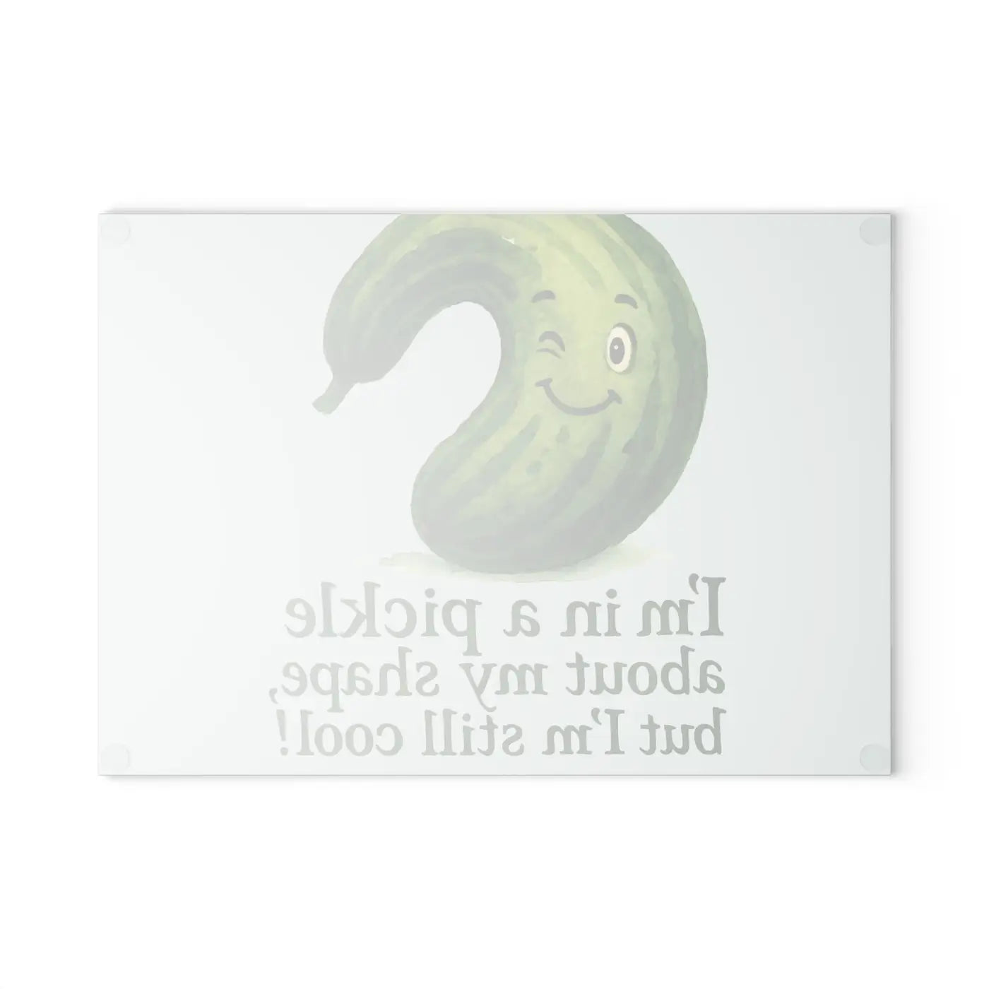 Playful Pickle Glass Cutting Board - Meal Prep Magic - DipaliZ