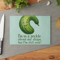 Playful Pickle Glass Cutting Board - Meal Prep Magic - DipaliZ