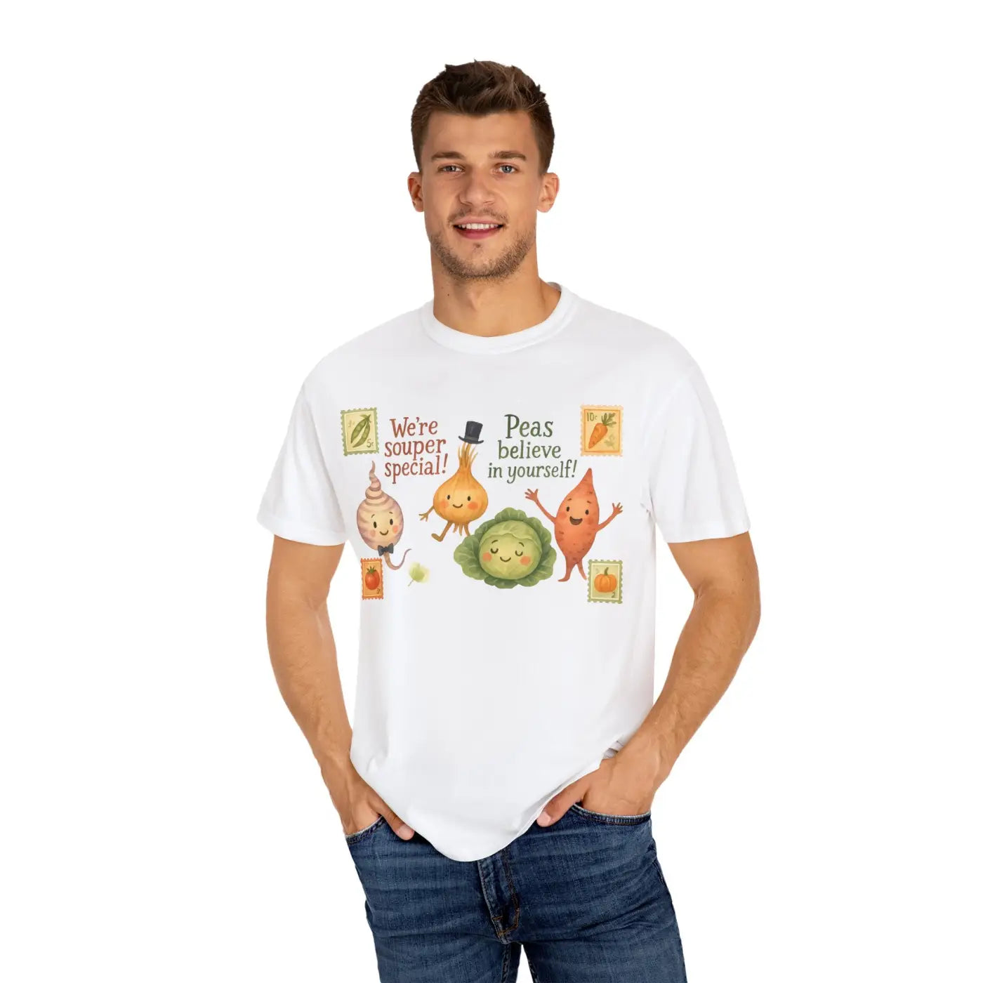 Playful Veggie Cute Graphic Tee - Gardening Enthusiast - DipaliZ