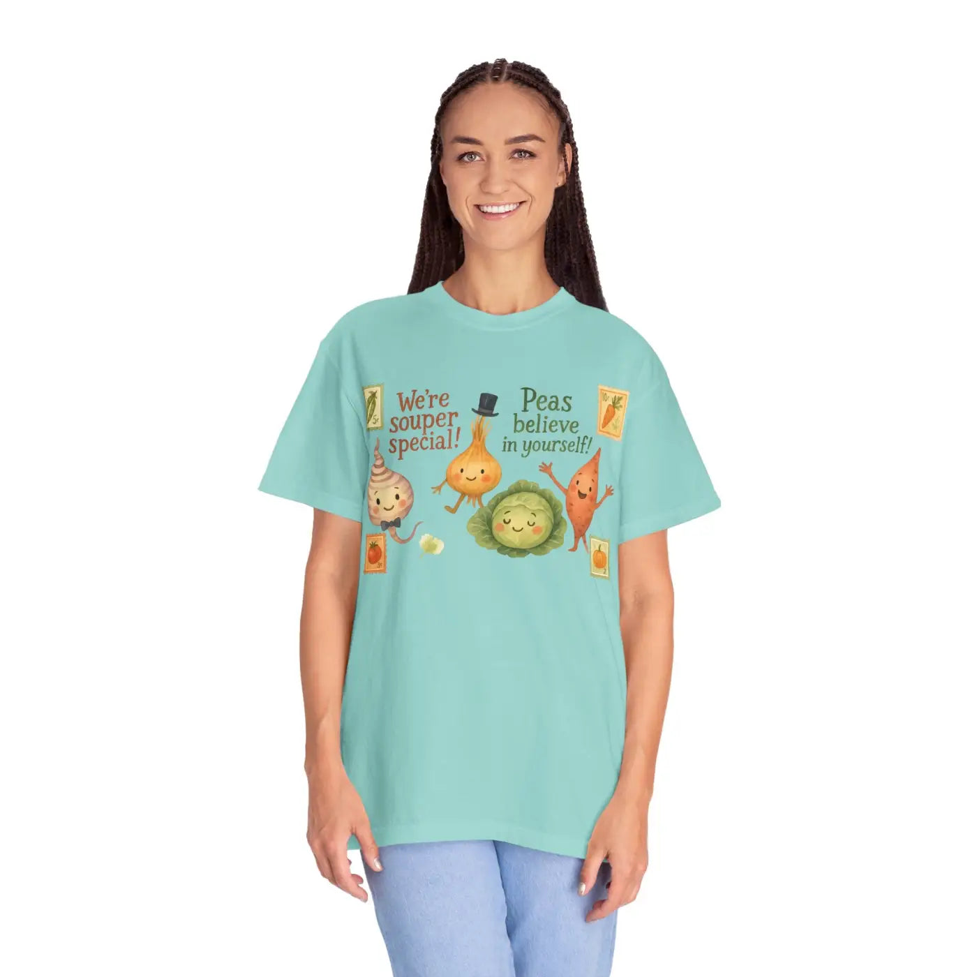 Playful Veggie Cute Graphic Tee - Gardening Enthusiast - DipaliZ