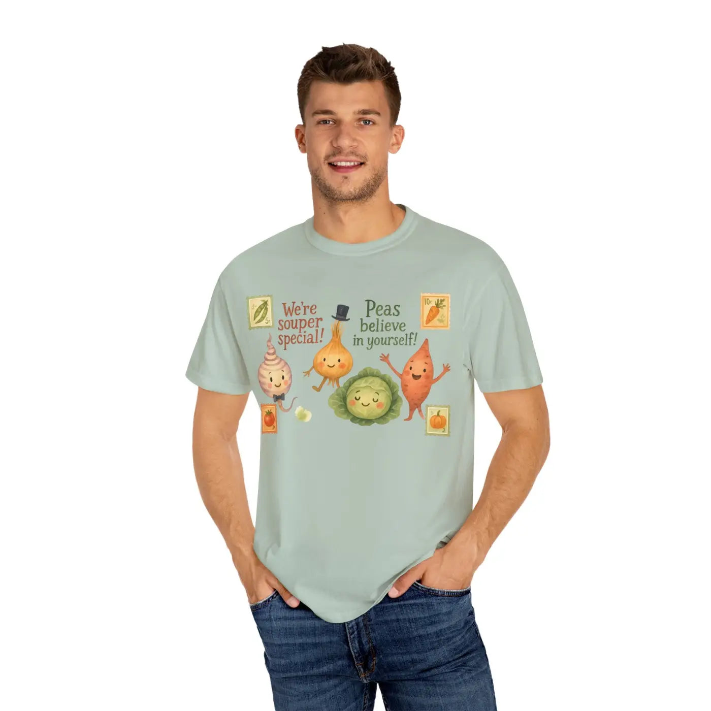 Playful Veggie Cute Graphic Tee - Gardening Enthusiast - DipaliZ