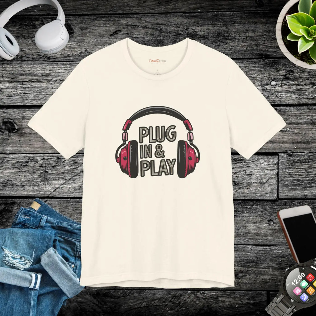 Unisex Jersey Short Sleeve Tee - Headphones Design - DipaliZ