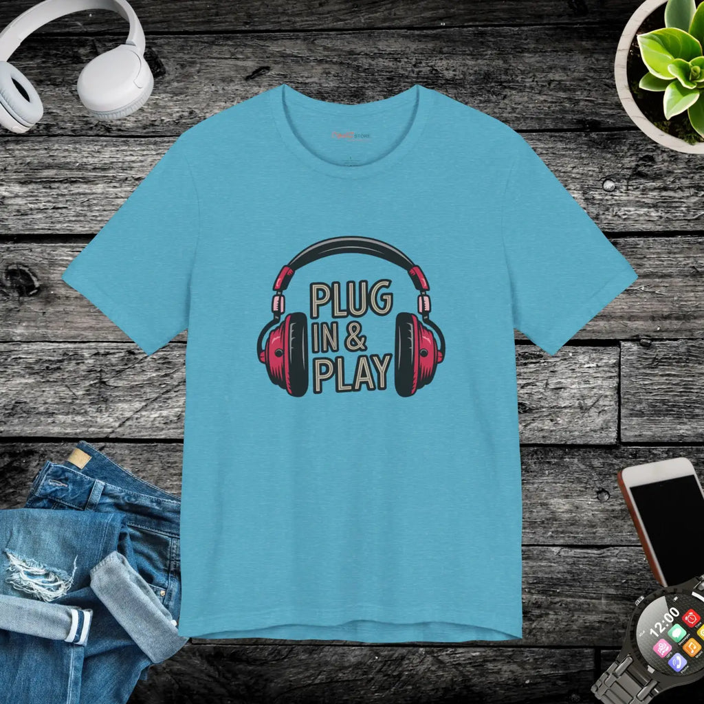 Unisex Jersey Short Sleeve Tee - Headphones Design - DipaliZ
