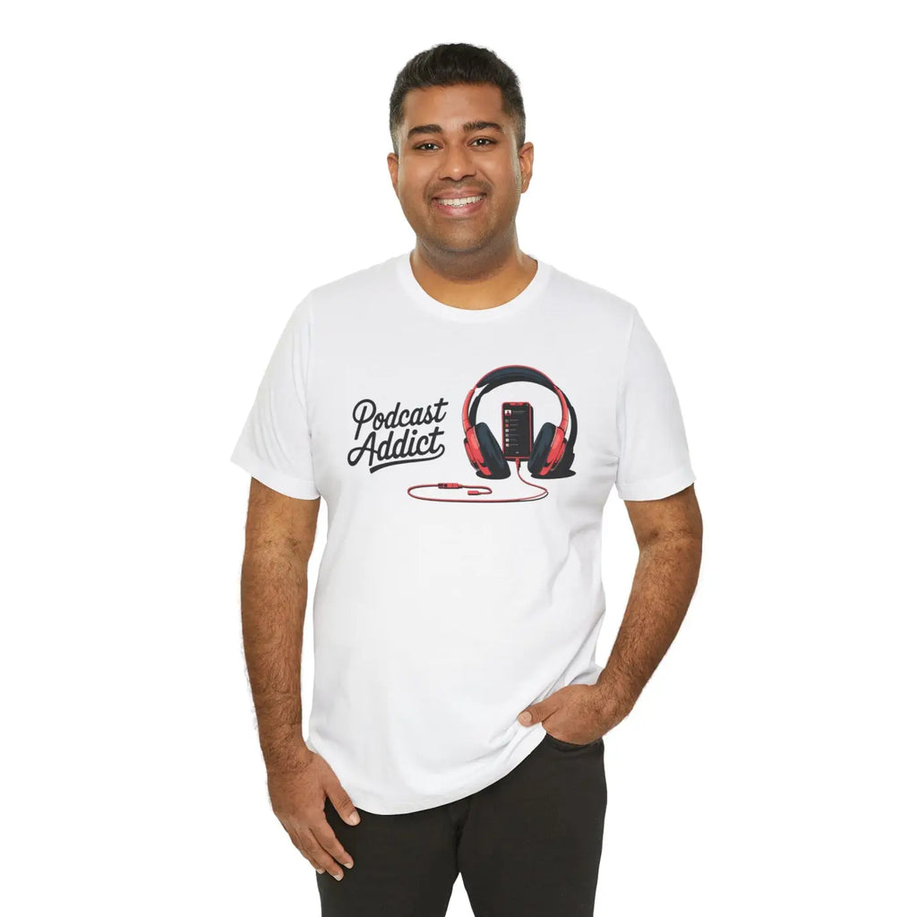 Unisex Jersey Short Sleeve Tee - Never Give Up Headphones - DipaliZ