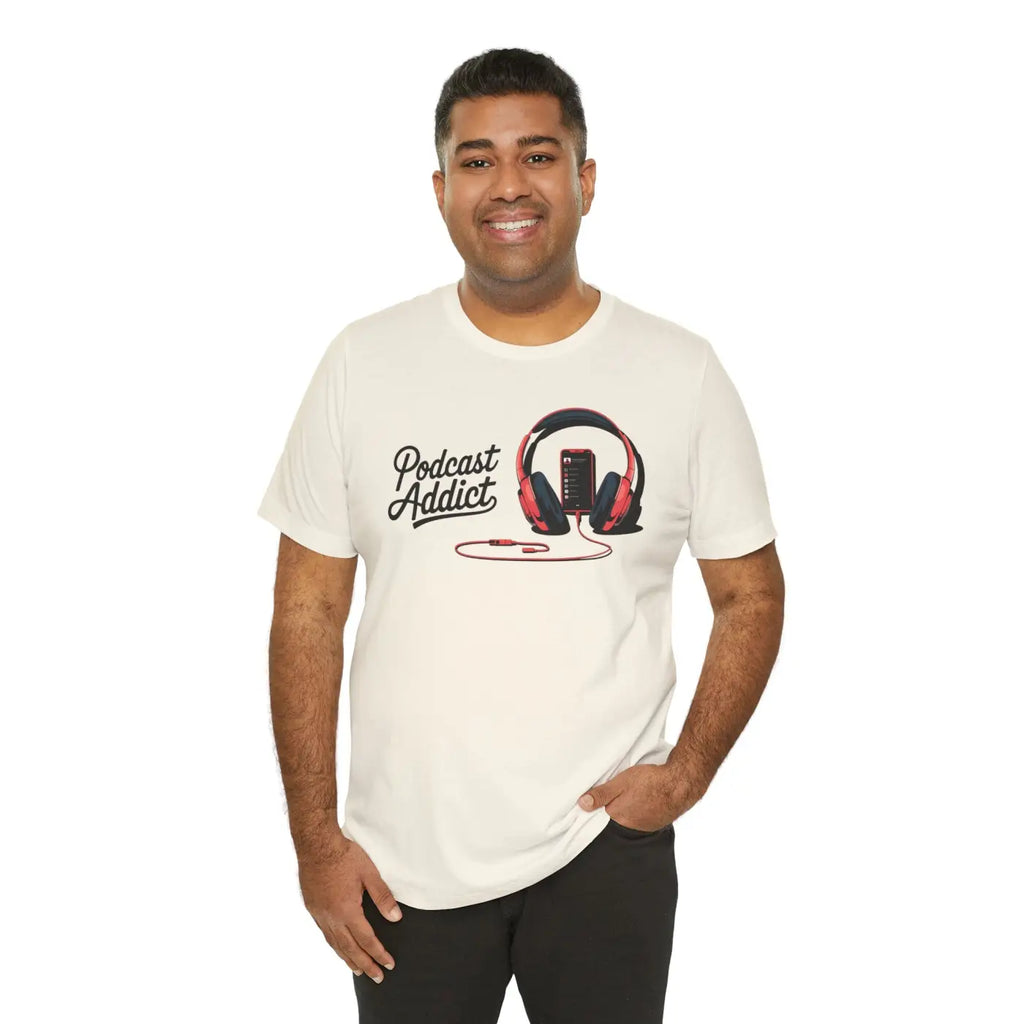 Unisex Jersey Short Sleeve Tee - Never Give Up Headphones - DipaliZ