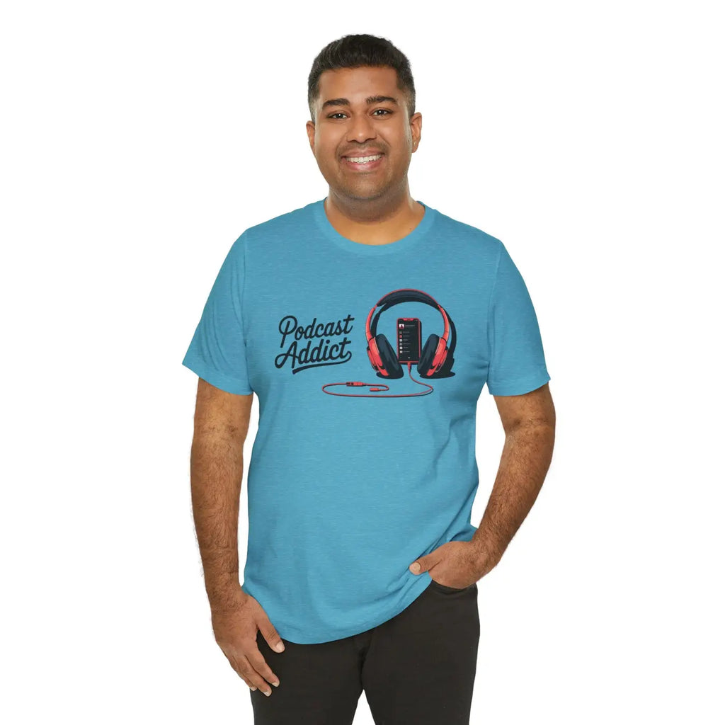 Unisex Jersey Short Sleeve Tee - Never Give Up Headphones - DipaliZ
