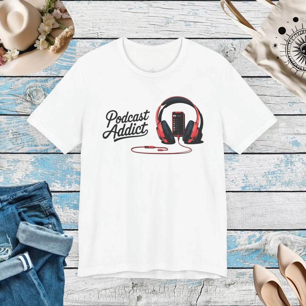 Unisex Jersey Short Sleeve Tee - Never Give Up Headphones - DipaliZ