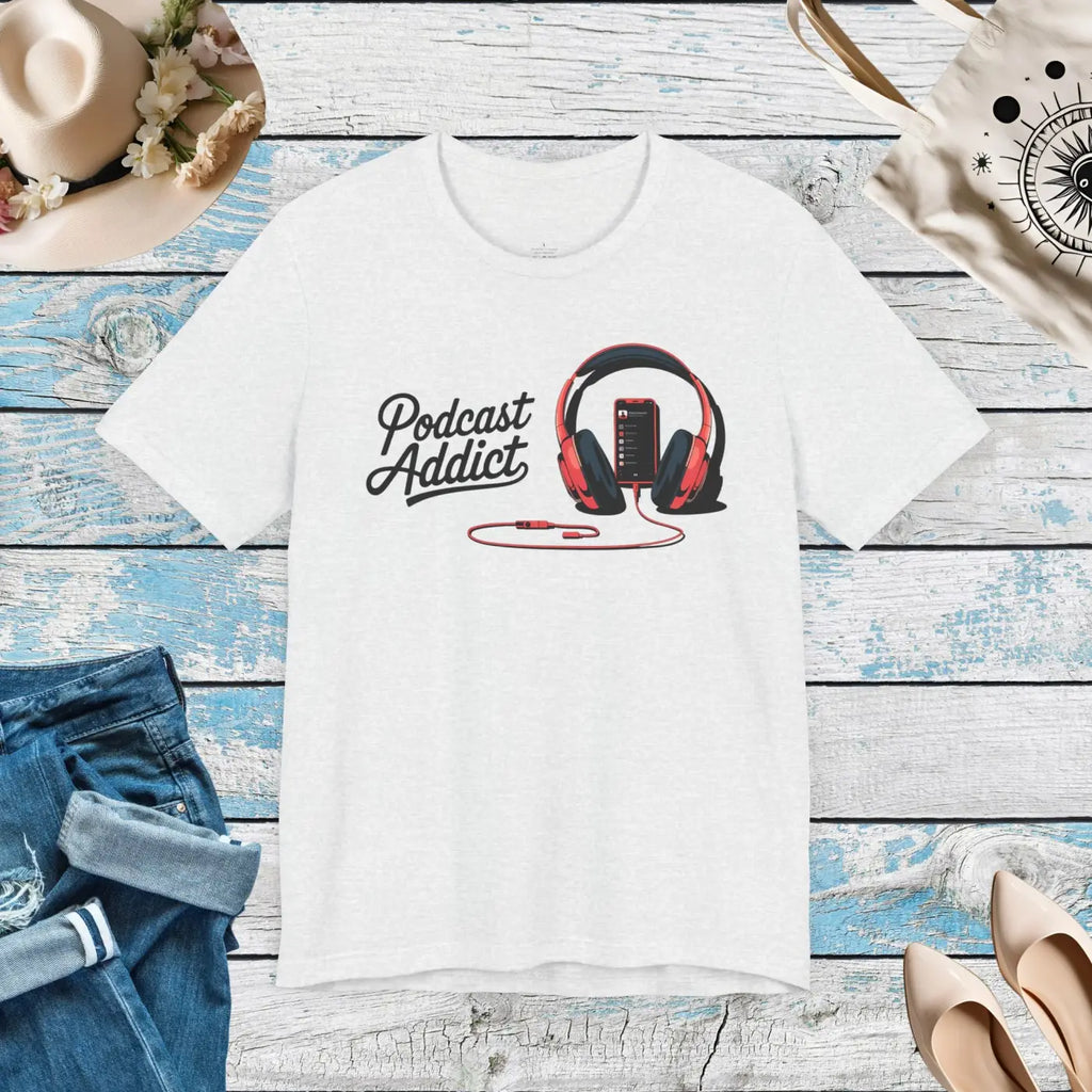 Unisex Jersey Short Sleeve Tee - Never Give Up Headphones - DipaliZ