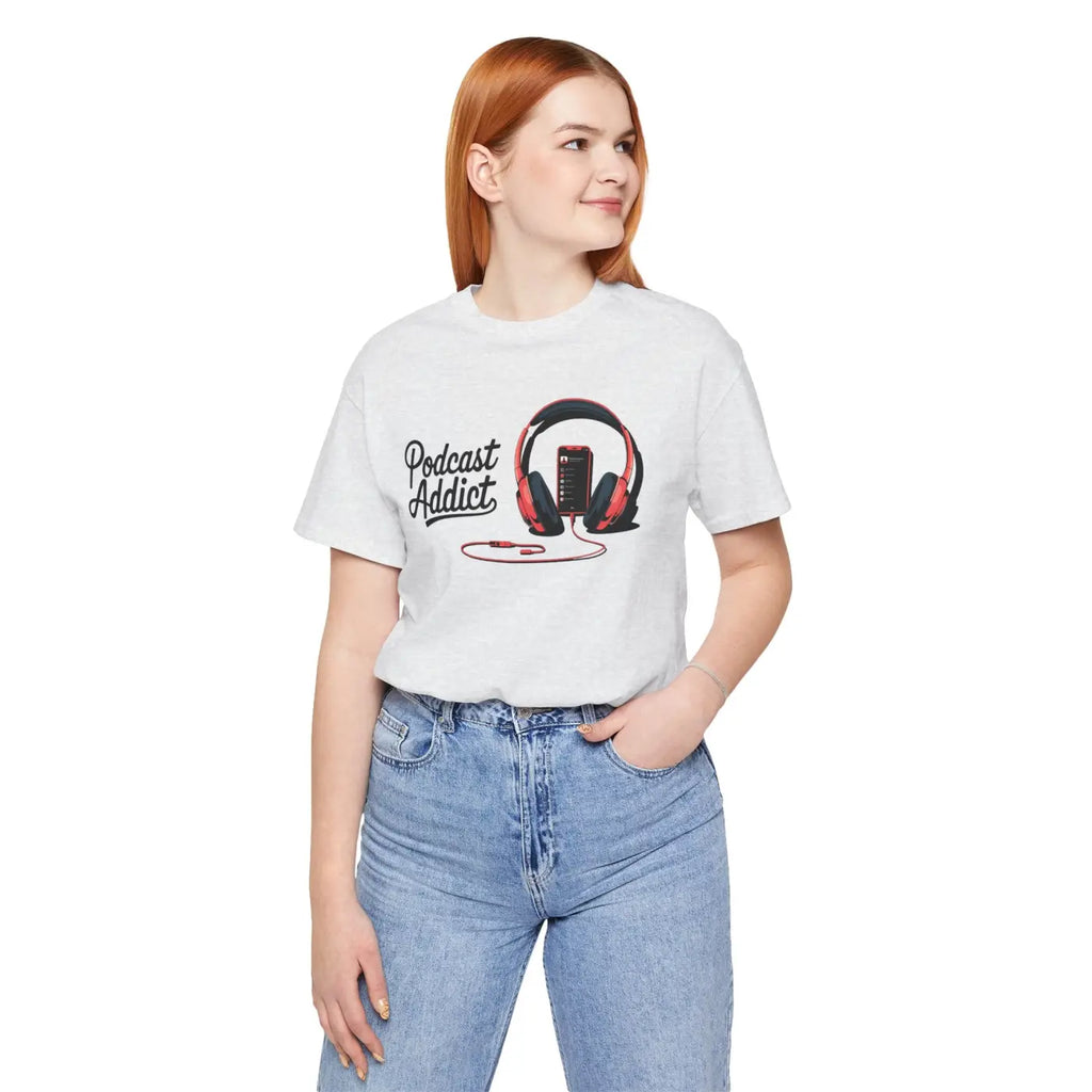 Unisex Jersey Short Sleeve Tee - Never Give Up Headphones - DipaliZ