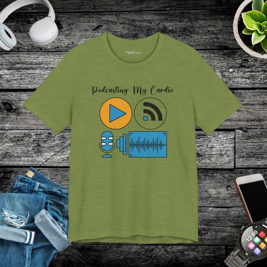 Podcasting My Cardio Unisex Jersey Short Sleeve Tee - DipaliZ