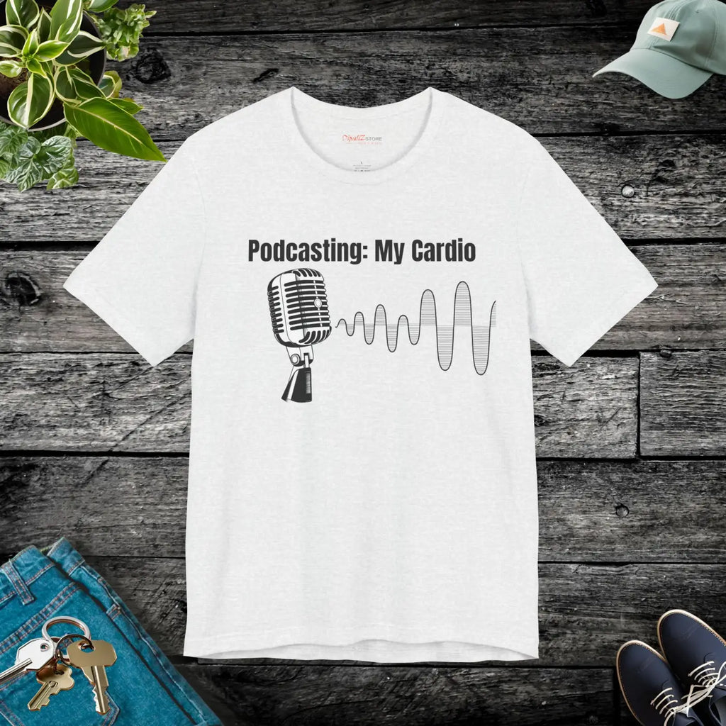 Podcasting Cardio Vibes Unisex Jersey Short Sleeve Tee - DipaliZ