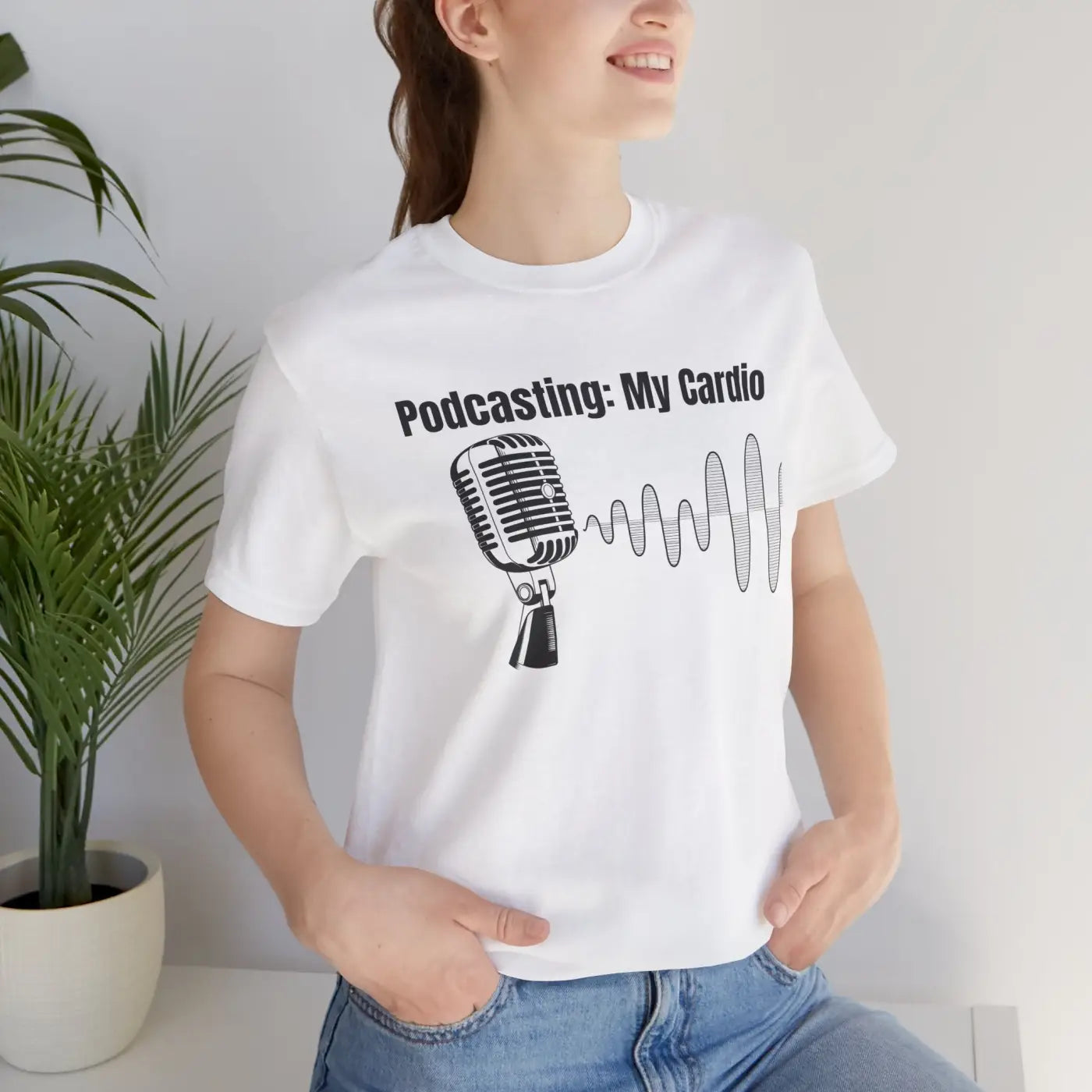 Podcasting Cardio Vibes Unisex Jersey Short Sleeve Tee - DipaliZ