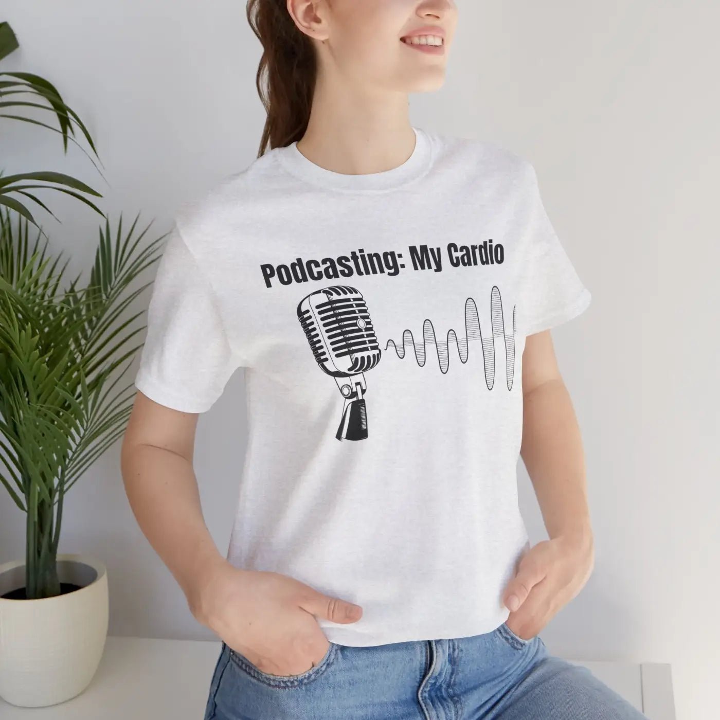 Podcasting Cardio Vibes Unisex Jersey Short Sleeve Tee - DipaliZ