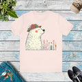 Polar Bear Flower Hat Feel-Good Unisex Jersey Tee - DipaliZ