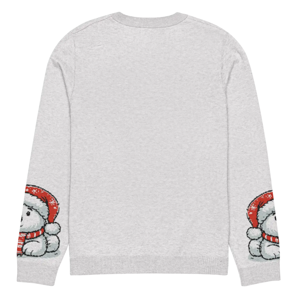 Santa Hat Crew Neck Sweater - Festive Knitted Holiday - DipaliZ