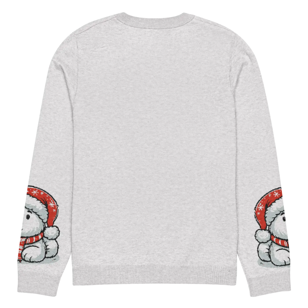 Santa Hat Crew Neck Sweater - Festive Knitted Holiday - DipaliZ