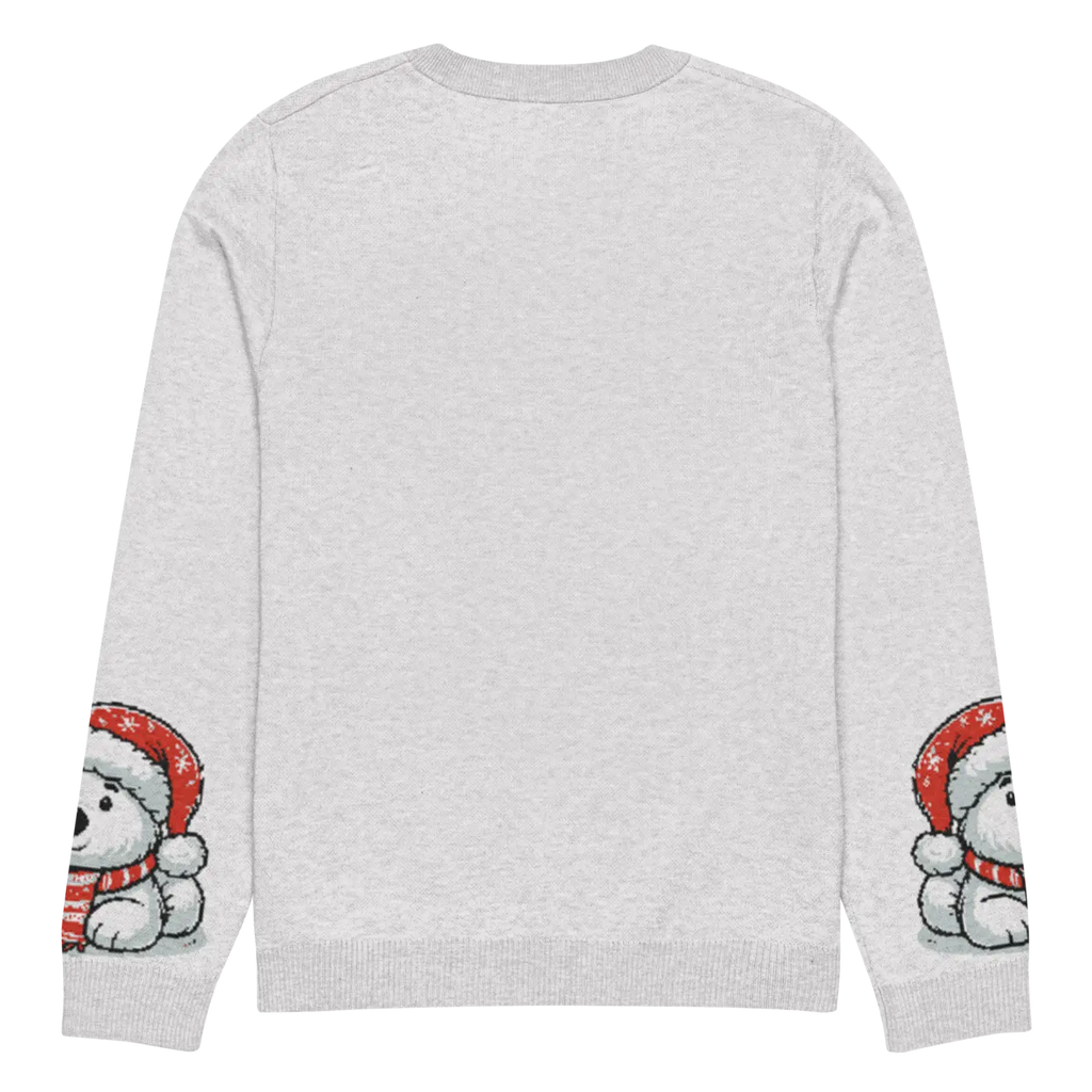 Santa Hat Crew Neck Sweater - Festive Knitted Holiday - DipaliZ