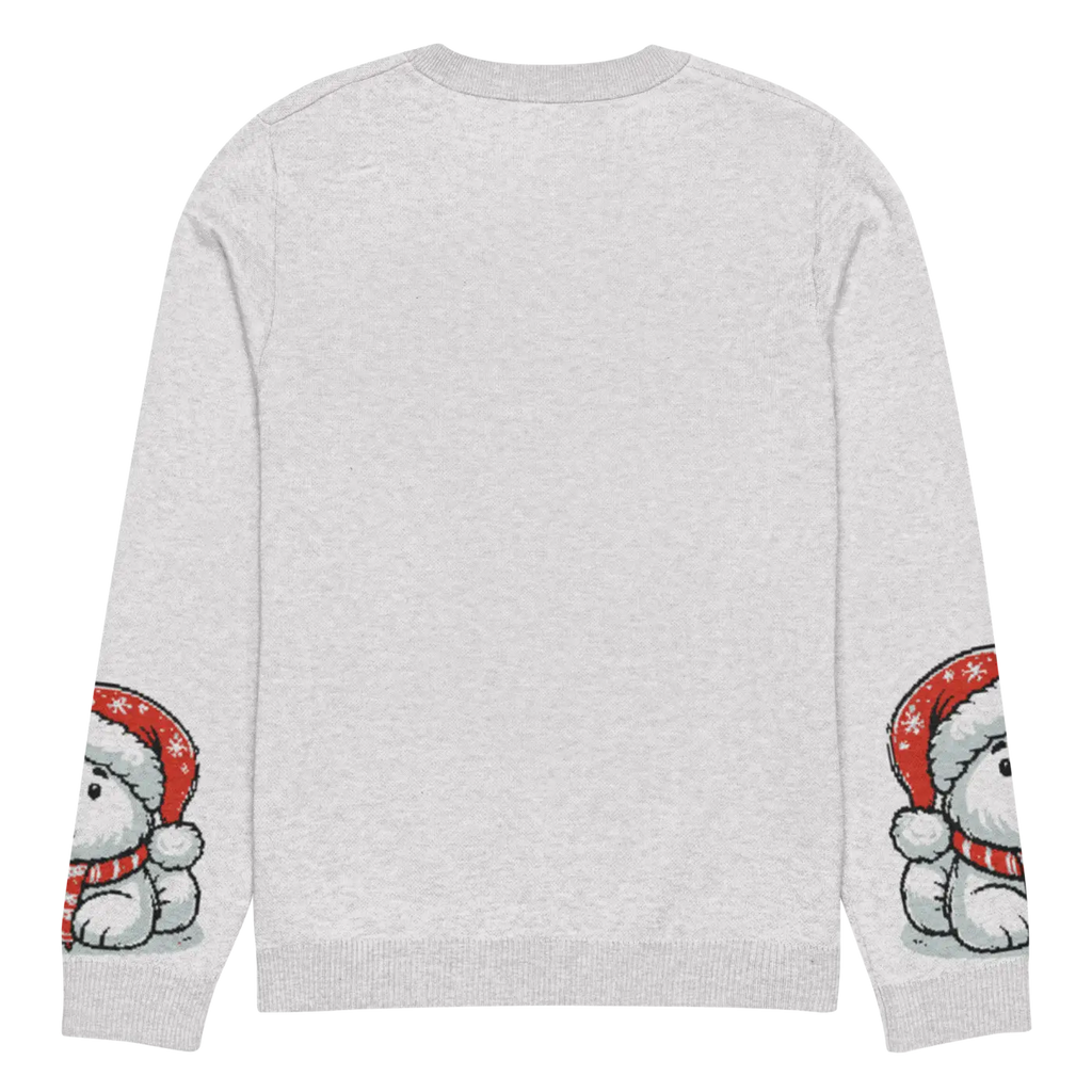 Santa Hat Crew Neck Sweater - Festive Knitted Holiday - DipaliZ