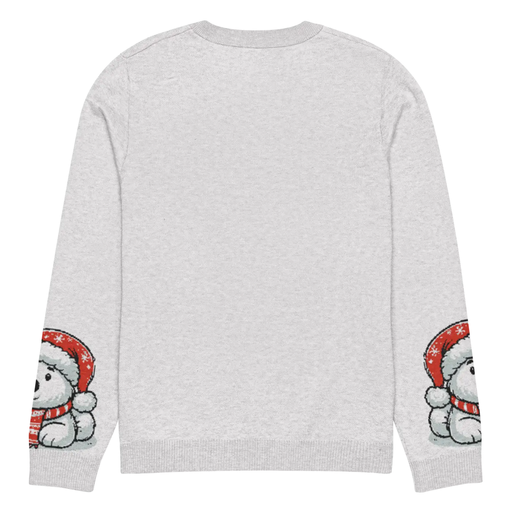 Santa Hat Crew Neck Sweater - Festive Knitted Holiday - DipaliZ