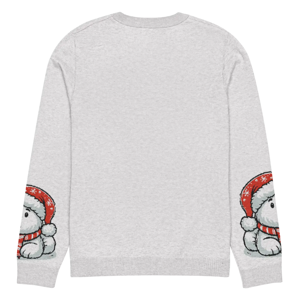 Santa Hat Crew Neck Sweater - Festive Knitted Holiday - DipaliZ