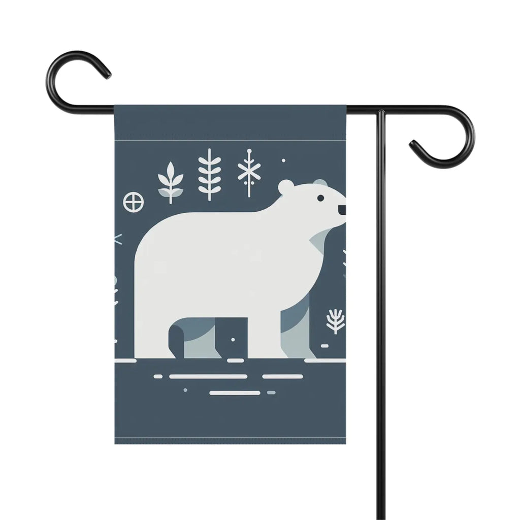 Polar Bear Winter House Banner - Garden Decor - DipaliZ