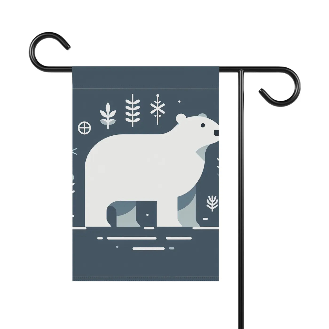 Polar Bear Winter House Banner - Garden Decor - DipaliZ