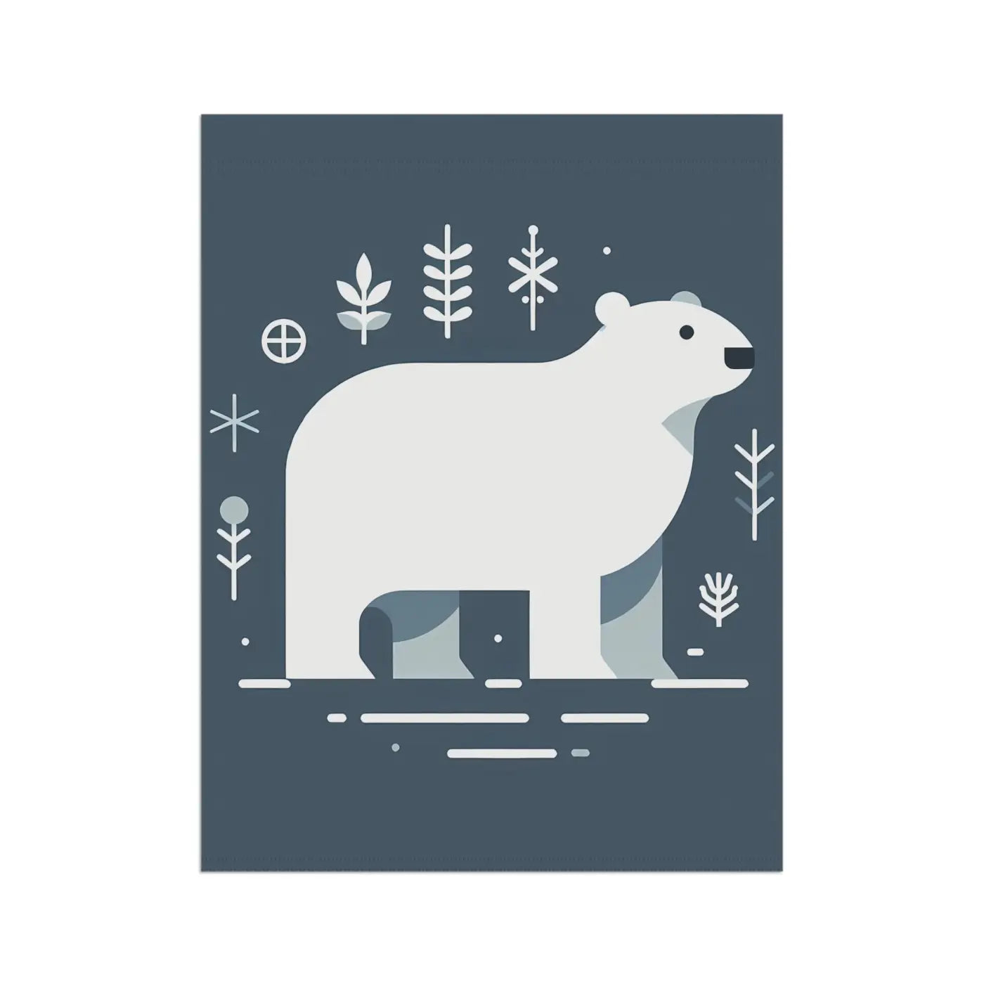 Polar Bear Winter House Banner - Garden Decor - DipaliZ