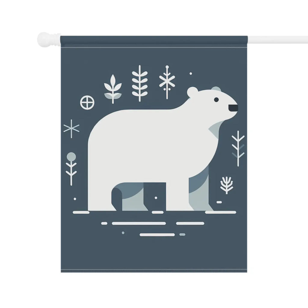 Polar Bear Winter House Banner - Garden Decor - DipaliZ