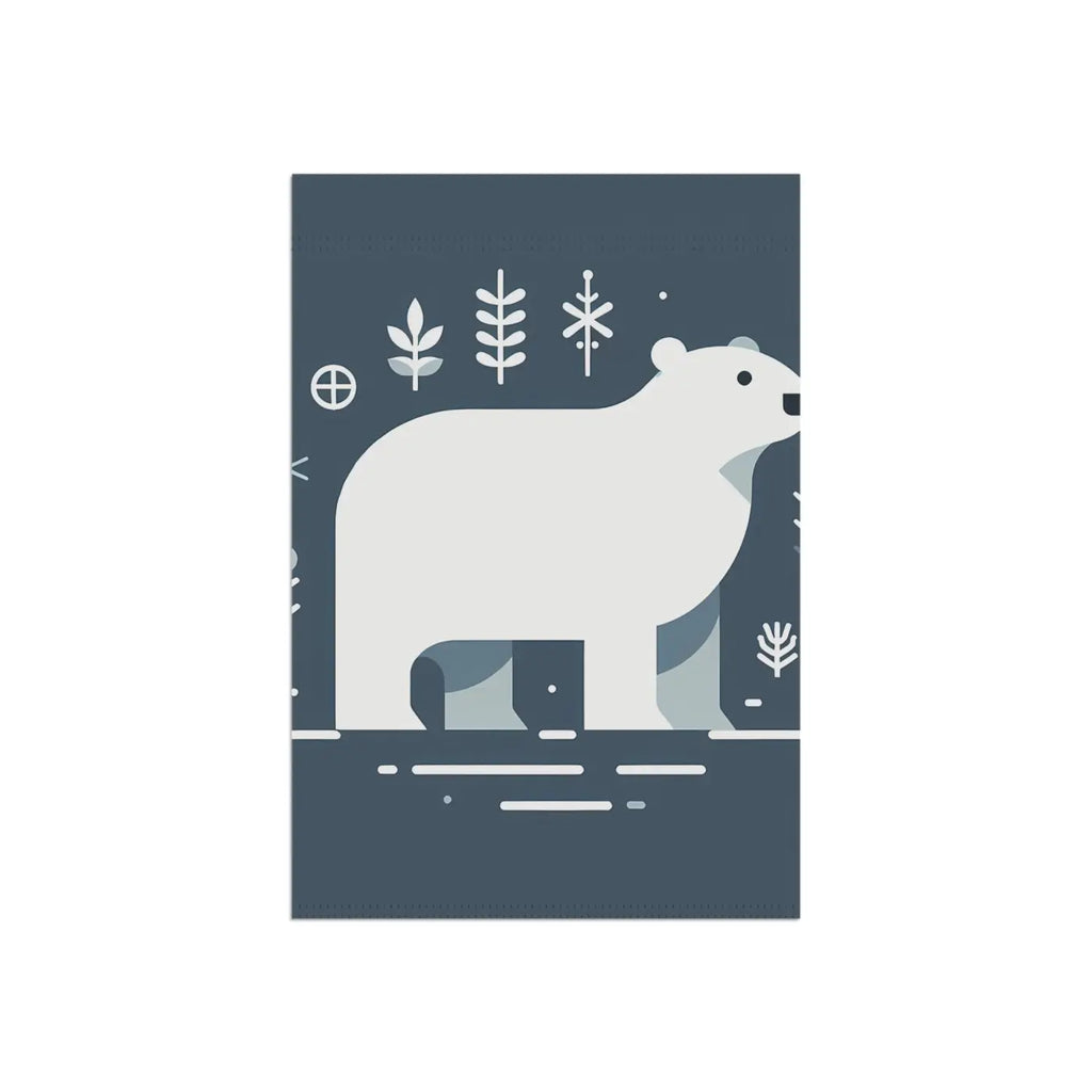 Polar Bear Winter House Banner - Garden Decor - DipaliZ