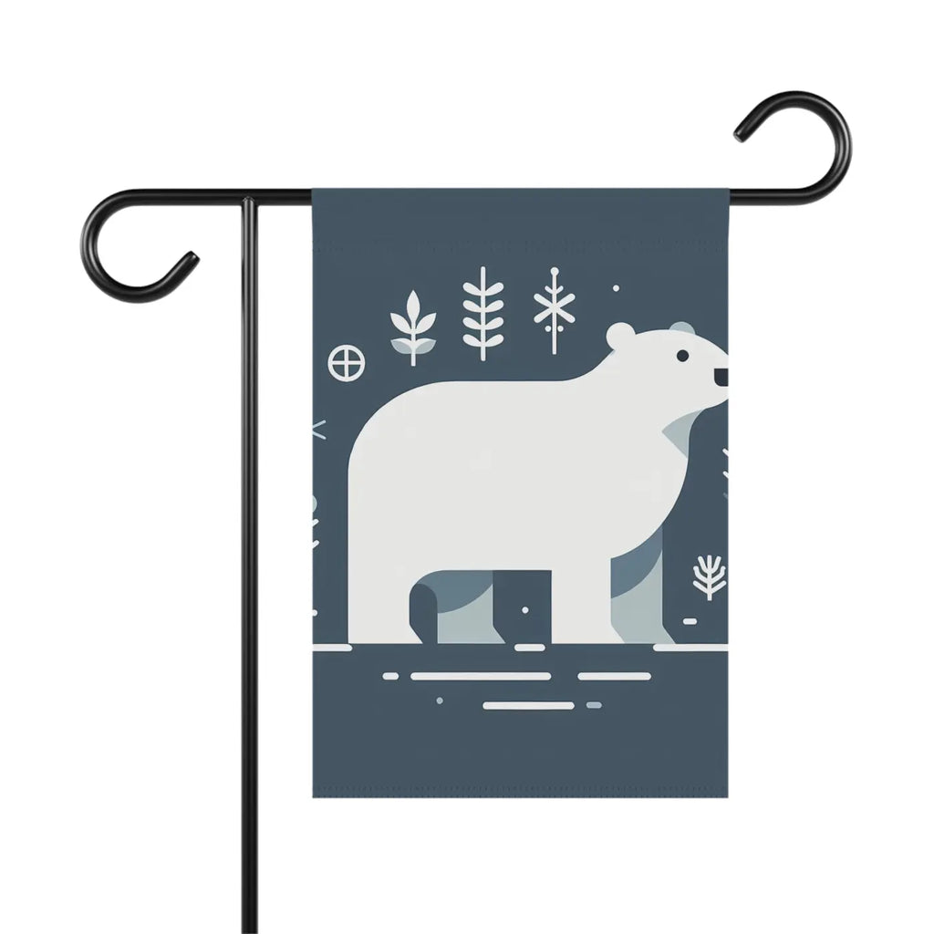 Polar Bear Winter House Banner - Garden Decor - DipaliZ