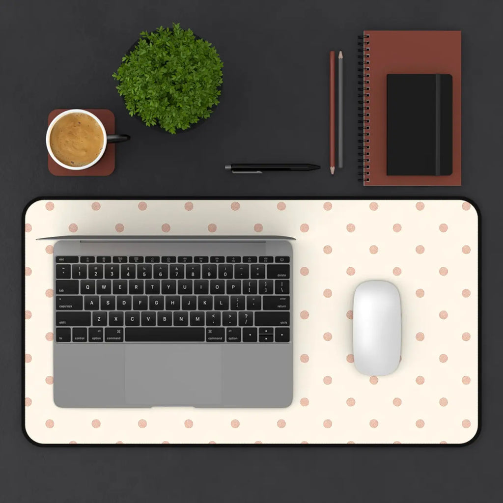 Polka Dot Desk Mat - Creative Workspaces Organizer - DipaliZ