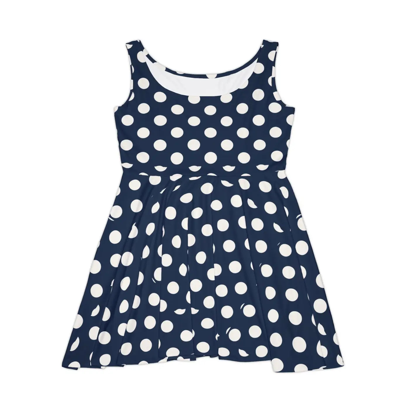 Polka Dot Flared Dress - Vintage Summer Fashion - DipaliZ