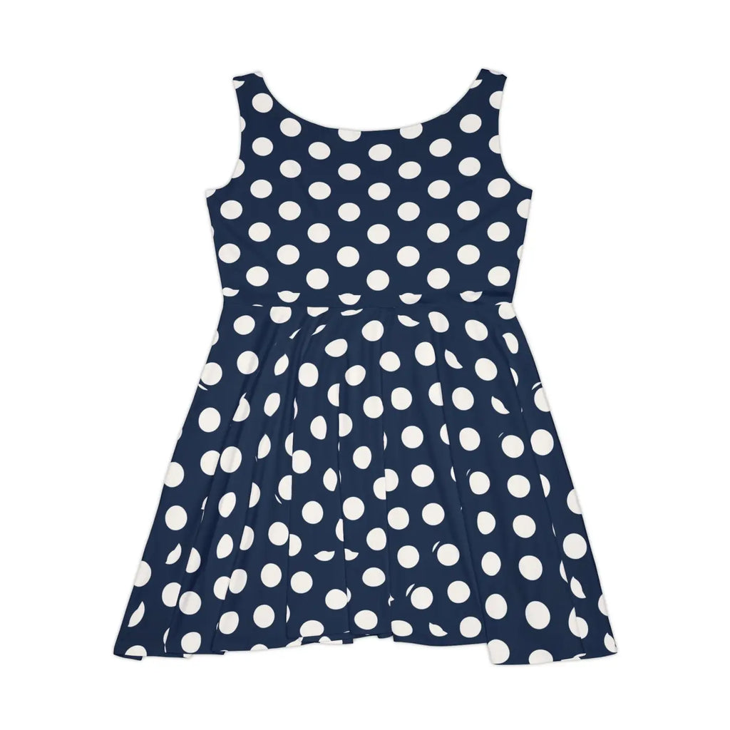 Polka Dot Flared Dress - Vintage Summer Fashion - DipaliZ
