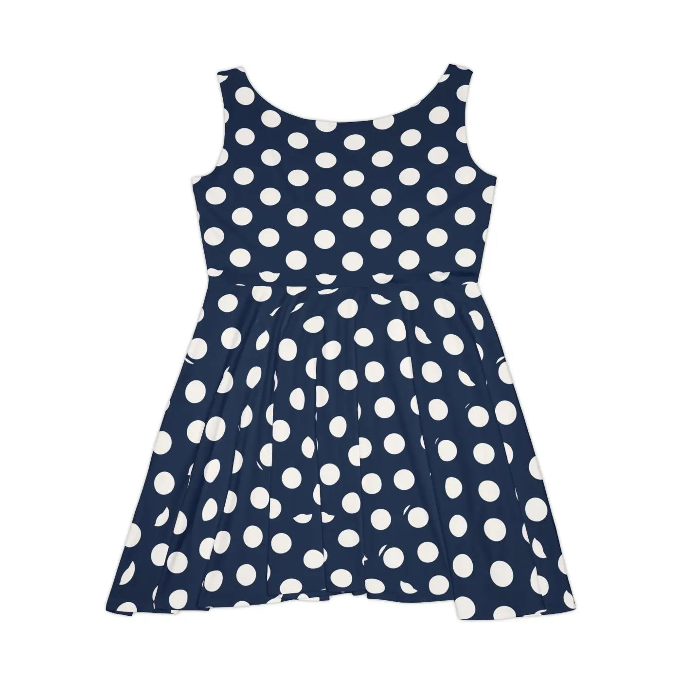 Polka Dot Flared Dress - Vintage Summer Fashion - DipaliZ