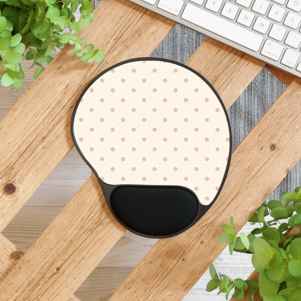 Premium Polka Dot Mouse Pad - Ergonomic Wrist Rest - DipaliZ