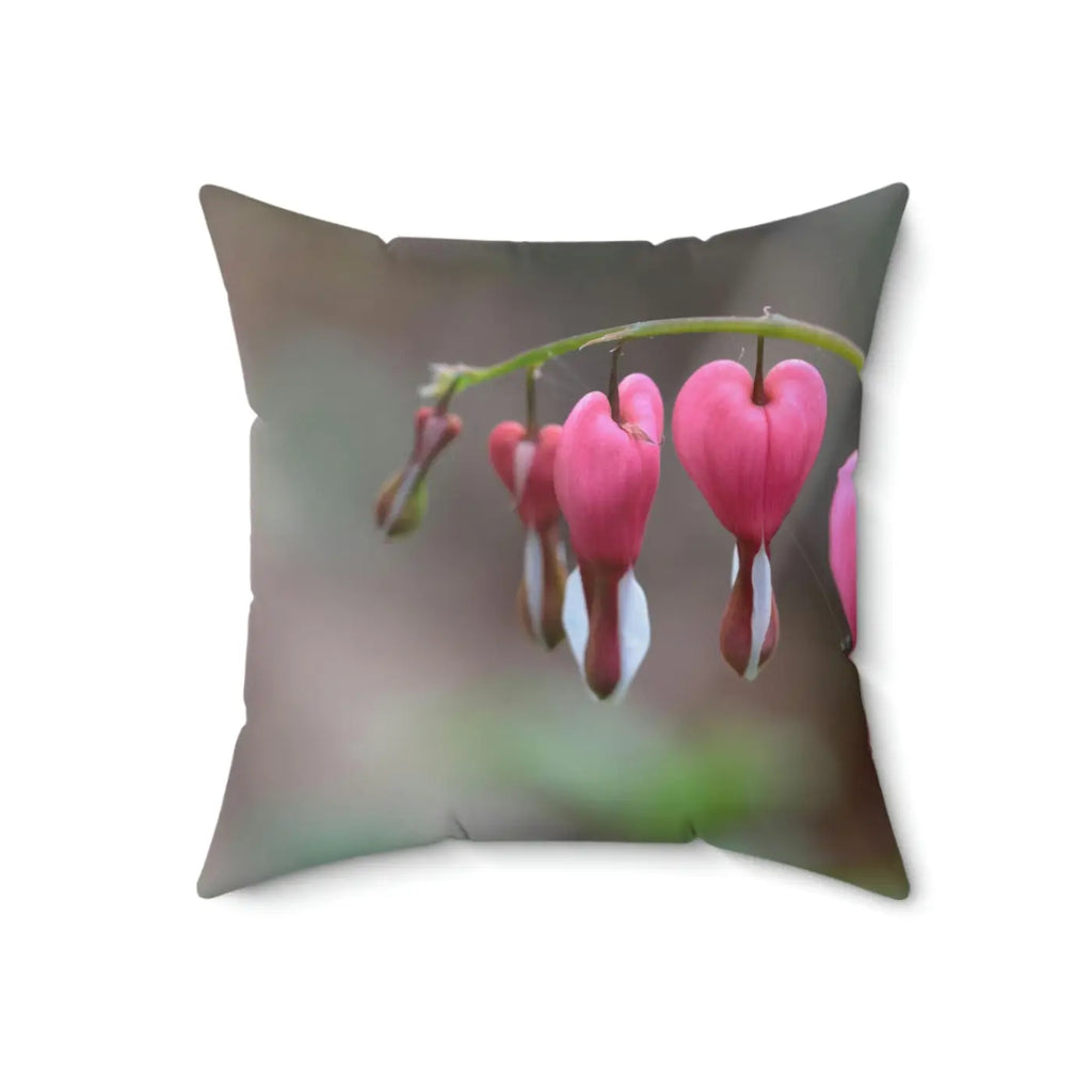 Bleeding Hearts Throw Pillow - Polyester Square - DipaliZ