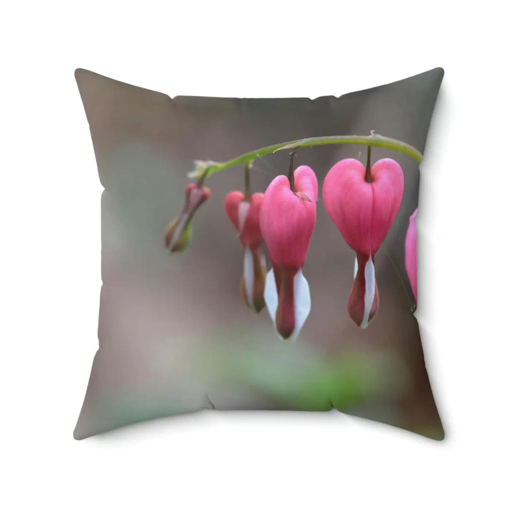 Bleeding Hearts Throw Pillow - Polyester Square - DipaliZ