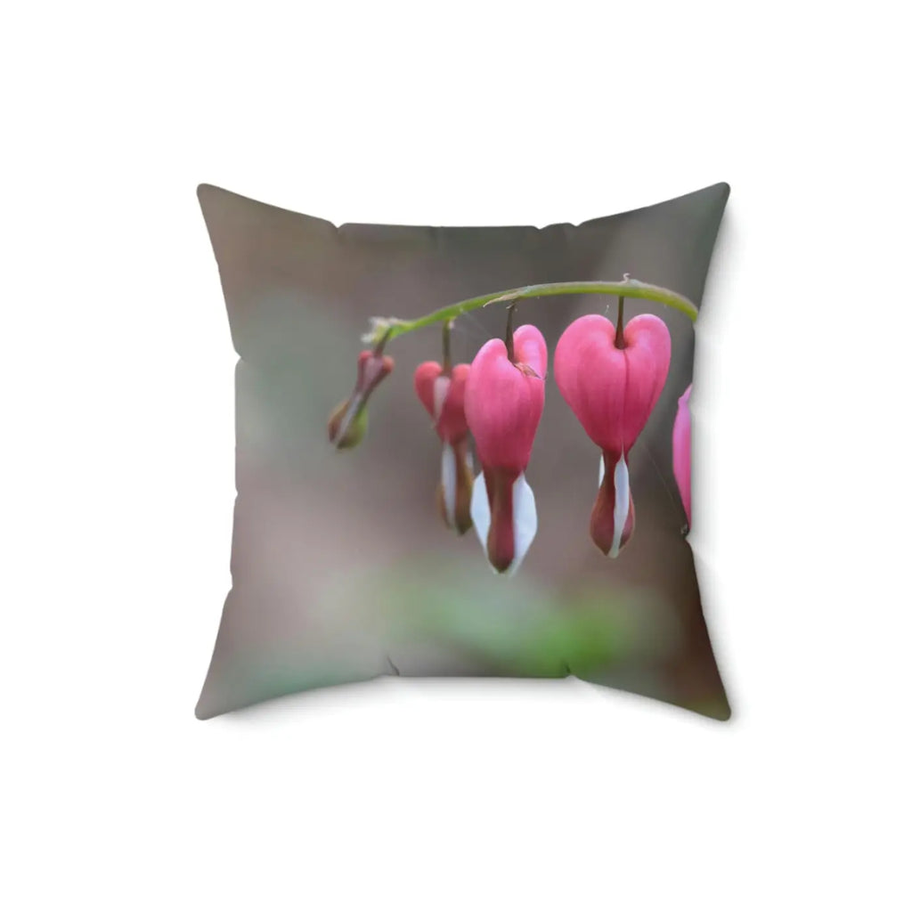 Bleeding Hearts Throw Pillow - Polyester Square - DipaliZ