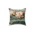 Luxurious Lotus Polyester Square Pillow - Home Decor - DipaliZ