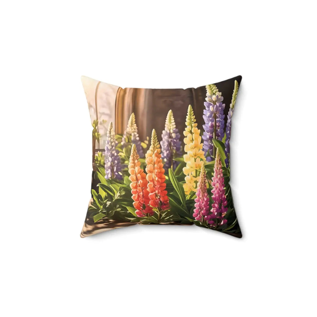 Lupin Floral Pillow - Polyester Square Pillow - DipaliZ